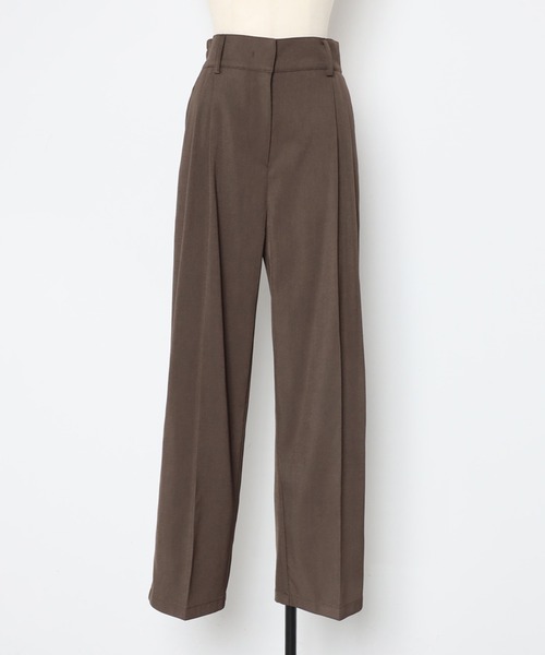 Bonjour Sagan（ボンジュールサガン）の「ツータックハイウエストパンツ（その他パンツ・レディース・ブラック/ブラウン/ネイビー/ライトベージュ/グレー・FREE/S/M/L）」の9枚目の写真