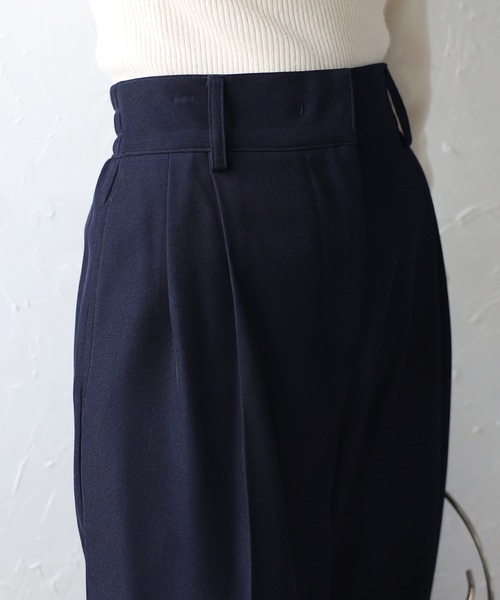 Bonjour Sagan（ボンジュールサガン）の「ツータックハイウエストパンツ（その他パンツ・レディース・ブラック/ブラウン/ネイビー/ライトベージュ/グレー・FREE/S/M/L）」の6枚目の写真