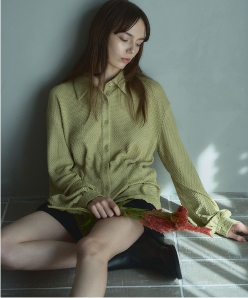 Muel Chic(ミュエルシック)の「Harman shirt ハーマンシャツ(シャツ/ブラウス・レディース・ホワイト/ブラック/ミント・FREE)」の13枚目の写真