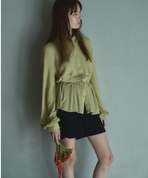 Muel Chic(ミュエルシック)の「Harman shirt ハーマンシャツ(シャツ/ブラウス・レディース・ホワイト/ブラック/ミント・FREE)」の15枚目の写真