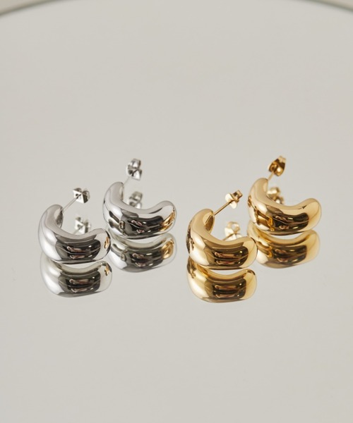 ciite' surgical stainless(シーテサージカルステンレス)の「【 金属アレルギー対応 】 ぷっくりピアス サージカルステンレス (両耳用)(ピアス(両耳用)・レディース・シルバー/ゴールド・FREE)」の14枚目の写真