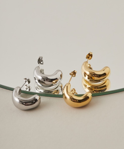 ciite' surgical stainless(シーテサージカルステンレス)の「【 金属アレルギー対応 】 ぷっくりピアス サージカルステンレス (両耳用)(ピアス(両耳用)・レディース・シルバー/ゴールド・FREE)」の15枚目の写真