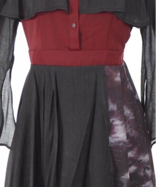 axes femme POETIQUE(アクシーズファムポエティック)の「ダークロマンスバイカラーワンピース(ワンピース・レディース・ワイン/ブルー/ブラック・MEDIUM)」の17枚目の写真