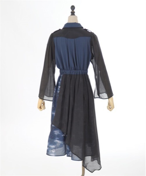 axes femme POETIQUE(アクシーズファムポエティック)の「ダークロマンスバイカラーワンピース(ワンピース・レディース・ワイン/ブルー/ブラック・MEDIUM)」の21枚目の写真