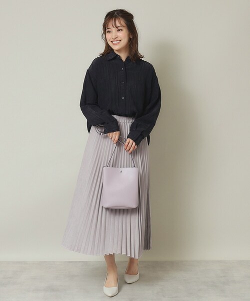 ITS'DEMO（イッツデモ）の「◆【三層構造】かるいかばんミニショルダー（ショルダーバッグ・レディース・ベージュ/ワインレッド/ライトグレー/ブラック/パープル・00）」の14枚目の写真