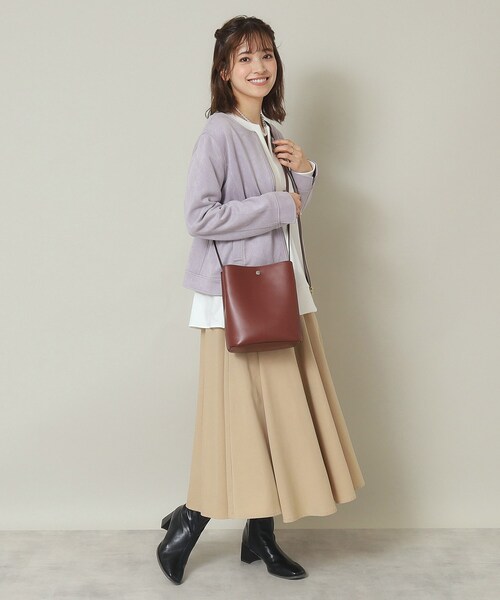 ITS'DEMO（イッツデモ）の「◆【三層構造】かるいかばんミニショルダー（ショルダーバッグ・レディース・ベージュ/ワインレッド/ライトグレー/ブラック/パープル・00）」の16枚目の写真