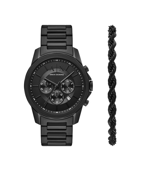 ARMANI EXCHANGE(アルマーニエクスチェンジ)の「アルマーニ・エクスチェンジ 腕時計 メンズ アナログ ステンレス AX7163SET(アナログ腕時計・メンズ・ブラック・FREE)」の1枚目の写真