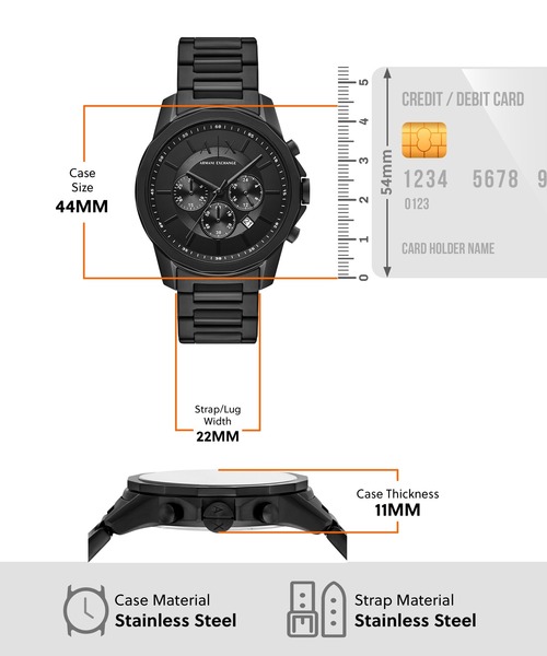 ARMANI EXCHANGE(アルマーニエクスチェンジ)の「アルマーニ・エクスチェンジ 腕時計 メンズ アナログ ステンレス AX7163SET(アナログ腕時計・メンズ・ブラック・FREE)」の6枚目の写真