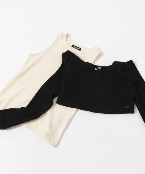 MAGPIEROBIN(マグパイロビン)の「MAGPIE ROBIN/レイヤード カーディガンSET(カーディガン/ボレロ・レディース・ブラック/ブラウン・FREE)」の21枚目の写真