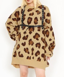 もちもちレオパードニット