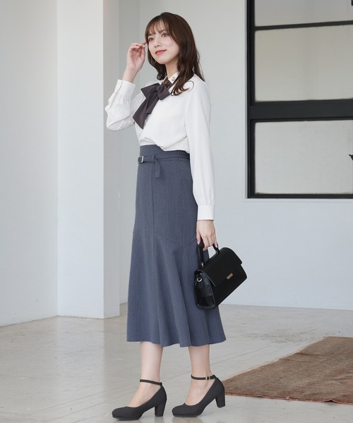 ASTORIA ODIER(アストリアオディール)の「ヘリンボンベルト付きマーメイドスカート(スカート・レディース・ライトグレー/ブラック/ネイビー・SMALL/MEDIUM/LARGE)」の3枚目の写真