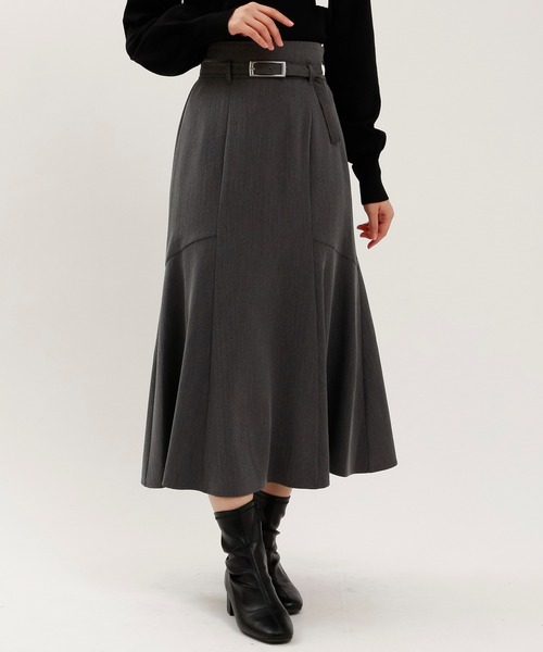 ASTORIA ODIER(アストリアオディール)の「ヘリンボンベルト付きマーメイドスカート(スカート・レディース・ライトグレー/ブラック/ネイビー・SMALL/MEDIUM/LARGE)」の2枚目の写真