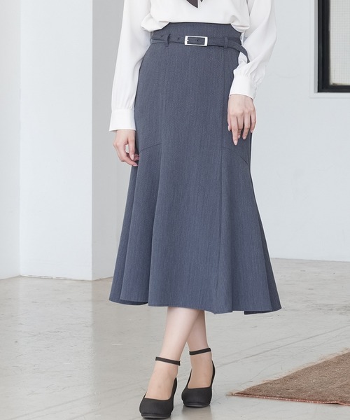 ASTORIA ODIER(アストリアオディール)の「ヘリンボンベルト付きマーメイドスカート(スカート・レディース・ライトグレー/ブラック/ネイビー・SMALL/MEDIUM/LARGE)」の4枚目の写真