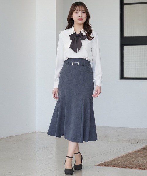 ASTORIA ODIER(アストリアオディール)の「ヘリンボンベルト付きマーメイドスカート(スカート・レディース・ライトグレー/ブラック/ネイビー・SMALL/MEDIUM/LARGE)」の7枚目の写真