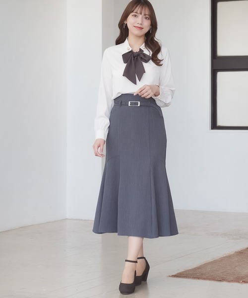 ASTORIA ODIER(アストリアオディール)の「ヘリンボンベルト付きマーメイドスカート(スカート・レディース・ライトグレー/ブラック/ネイビー・SMALL/MEDIUM/LARGE)」の8枚目の写真