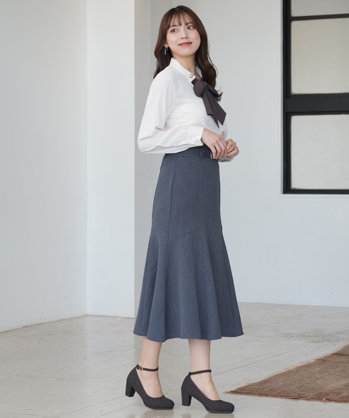 ASTORIA ODIER(アストリアオディール)の「ヘリンボンベルト付きマーメイドスカート(スカート・レディース・ライトグレー/ブラック/ネイビー・SMALL/MEDIUM/LARGE)」の9枚目の写真