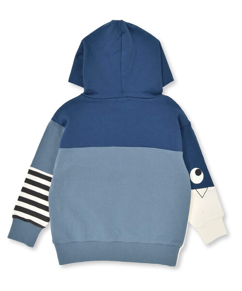 SLAP SLIP（スラップスリップ）の「【お揃い】おめめギョロギョロモンスターバイカラーフーディ(80~130cm)（パーカー・キッズ・イエロー/ネイビー・110cm/130cm/100cm/80ｃｍ/90cm/120cm）」の8枚目の写真