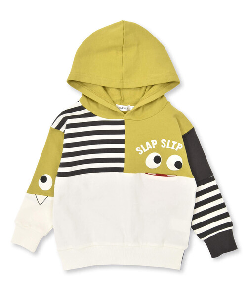 SLAP SLIP（スラップスリップ）の「【お揃い】おめめギョロギョロモンスターバイカラーフーディ(80~130cm)（パーカー・キッズ・イエロー/ネイビー・110cm/130cm/100cm/80ｃｍ/90cm/120cm）」の13枚目の写真