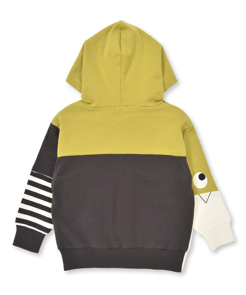 SLAP SLIP（スラップスリップ）の「【お揃い】おめめギョロギョロモンスターバイカラーフーディ(80~130cm)（パーカー・キッズ・イエロー/ネイビー・110cm/130cm/100cm/80ｃｍ/90cm/120cm）」の14枚目の写真