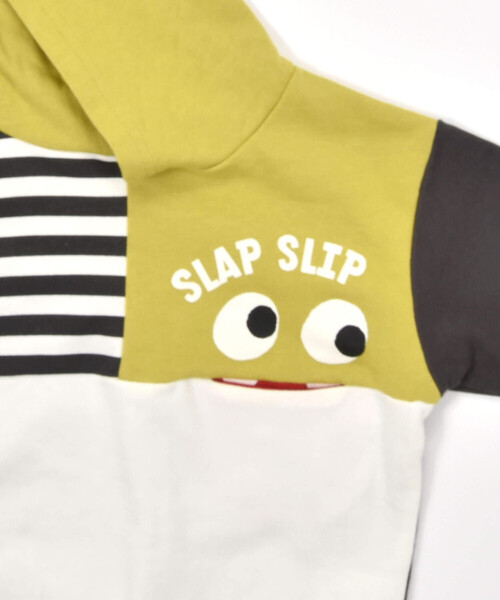 SLAP SLIP（スラップスリップ）の「【お揃い】おめめギョロギョロモンスターバイカラーフーディ(80~130cm)（パーカー・キッズ・イエロー/ネイビー・110cm/130cm/100cm/80ｃｍ/90cm/120cm）」の15枚目の写真