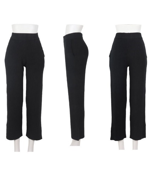 KOBE LETTUCE（コウベレタス）の「[ 田中亜希子さんコラボ ]　選べる2丈　リブニットパンツ（その他パンツ・レディース・ブラック/カーキ/ブルー系/ベージュ系・PM/M）」の10枚目の写真