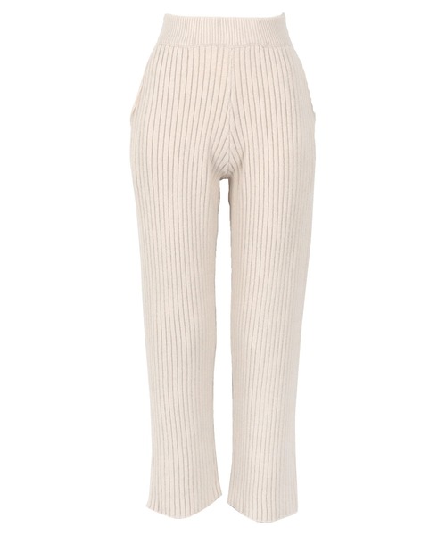 KOBE LETTUCE（コウベレタス）の「[ 田中亜希子さんコラボ ]　選べる2丈　リブニットパンツ（その他パンツ・レディース・ブラック/カーキ/ブルー系/ベージュ系・PM/M）」の6枚目の写真