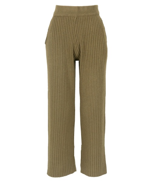 KOBE LETTUCE（コウベレタス）の「[ 田中亜希子さんコラボ ]　選べる2丈　リブニットパンツ（その他パンツ・レディース・ブラック/カーキ/ブルー系/ベージュ系・PM/M）」の7枚目の写真