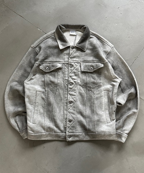 WISH FOR EVER(ウィッシュフォーエバー)の「ASSORT VINTAGE LIKE HEAVY WEIGHT SWEAT JACKET/アソートビンテージライクヘビーウエイトスウェットジャケット(その他アウター・メンズ・ブラウン/ブラック/グレー・MEDIUM/LARGE)」の2枚目の写真