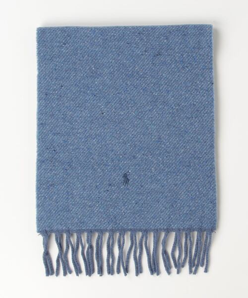 フリンジ ウールブレンド マフラー