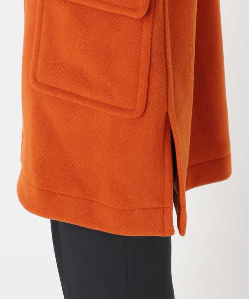 INVERTERE（インバーティア）の「INVERTERE(インバーティア) 別注 デタッチャブルヘリンボンダッフル（ダッフルコート・メンズ・オレンジ/ブラック・38/40）」の7枚目の写真