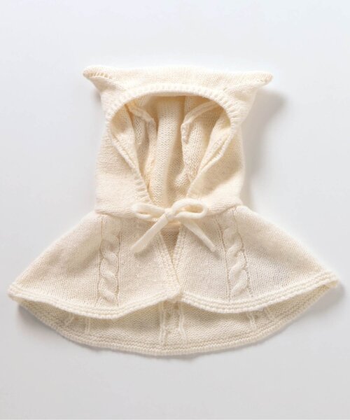 apres les cours（アプレレクール）の「耳付きベビーバラクラバ（ニットキャップ/ビーニー・キッズ・アイボリー・48）」の7枚目の写真