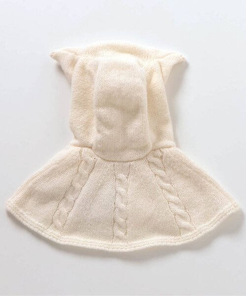 apres les cours（アプレレクール）の「耳付きベビーバラクラバ（ニットキャップ/ビーニー・キッズ・アイボリー・48）」の6枚目の写真