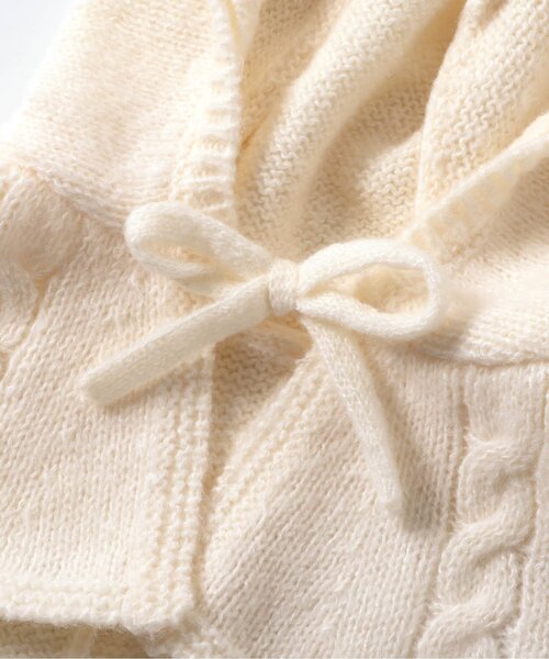 apres les cours（アプレレクール）の「耳付きベビーバラクラバ（ニットキャップ/ビーニー・キッズ・アイボリー・48）」の4枚目の写真