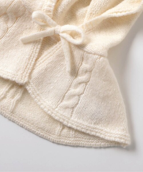 apres les cours（アプレレクール）の「耳付きベビーバラクラバ（ニットキャップ/ビーニー・キッズ・アイボリー・48）」の3枚目の写真