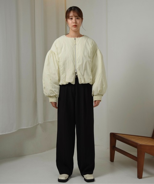 Amiur(エミレ)の「marshmallow volume outer / マシュマロボリュームアウター(その他アウター・レディース・アイボリー/ブラック/ベージュ・FREE)」の6枚目の写真