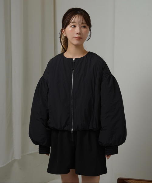 Amiur(エミレ)の「marshmallow volume outer / マシュマロボリュームアウター(その他アウター・レディース・アイボリー/ブラック/ベージュ・FREE)」の9枚目の写真