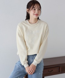 BLUEEAST（ブルーイースト）の「レースリボン刺繍スウェット（スウェット・レディース）」