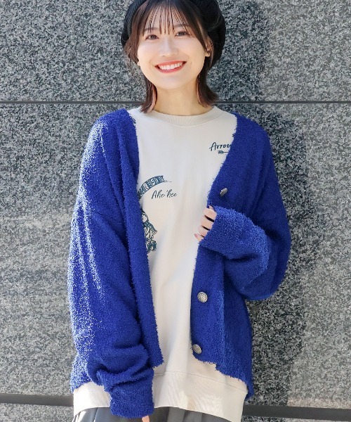 チチカカ（チチカカ）の「コンチョボタンニットカーディガン（カーディガン/ボレロ・レディース・アイボリー/ブルー/ブラック・FREE）」の8枚目の写真