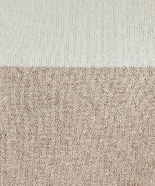 Cutie Blonde（キューティーブロンド）の「◆【S-LL】首元あったか レトロカラーブロッキングニット（ニット/セーター・レディース・ベージュ系4/ホワイト系7/ブラック系4・04/02/01/03）」の7枚目の写真