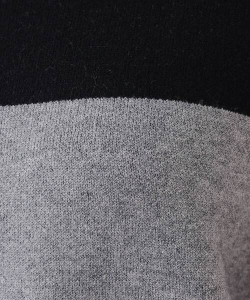 Cutie Blonde（キューティーブロンド）の「◆【S-LL】首元あったか レトロカラーブロッキングニット（ニット/セーター・レディース・ベージュ系4/ホワイト系7/ブラック系4・04/02/01/03）」の11枚目の写真