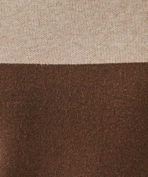 Cutie Blonde（キューティーブロンド）の「◆【S-LL】首元あったか レトロカラーブロッキングニット（ニット/セーター・レディース・ベージュ系4/ホワイト系7/ブラック系4・04/02/01/03）」の15枚目の写真