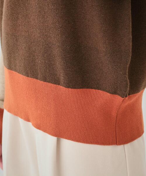 Cutie Blonde（キューティーブロンド）の「◆【S-LL】首元あったか レトロカラーブロッキングニット（ニット/セーター・レディース・ベージュ系4/ホワイト系7/ブラック系4・04/02/01/03）」の21枚目の写真