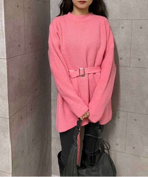 セール】ベルト付きニットプルオーバー（ニット/セーター）｜NANEA