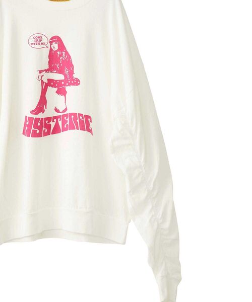 HYSTERIC GLAMOUR COME TRIP WHTH ME オーバーサイズTシャツ COME TRIP WHTH ME オーバーサイズTシャツ(Tシャツ/カットソー