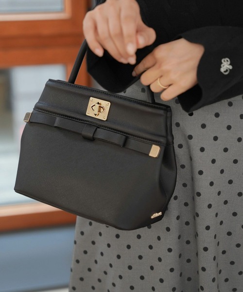 【セール】フロントリボン ハンド バッグ le reve vaniller（ボディバッグ/ウエストポーチ）｜le reve vaniller（ル レーヴ ヴァニレ）