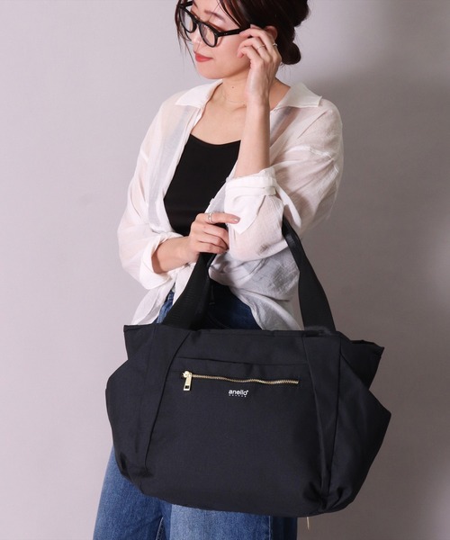 anello(アネロ)の「(LF)【anello】14ポケット 両面撥水加工 A4 トートバッグ(トートバッグ・レディース・ネイビー/ライトグレー/ブラック・ONE SIZE)」の6枚目の写真