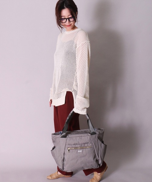 anello(アネロ)の「(LF)【anello】14ポケット 両面撥水加工 A4 トートバッグ(トートバッグ・レディース・ネイビー/ライトグレー/ブラック・ONE SIZE)」の7枚目の写真
