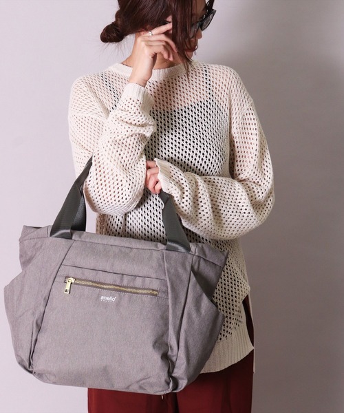 anello(アネロ)の「(LF)【anello】14ポケット 両面撥水加工 A4 トートバッグ(トートバッグ・レディース・ネイビー/ライトグレー/ブラック・ONE SIZE)」の8枚目の写真