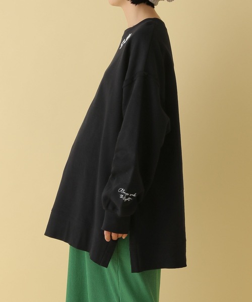 LEPSIM(レプシィム)の「【産前・産後対応】マタニティ/スリット刺繍チュニックワンピース 287571(マタニティウェア/グッズ・レディース・ブラック/オフホワイト/ライトグレー/ピンク・FREE)」の19枚目の写真