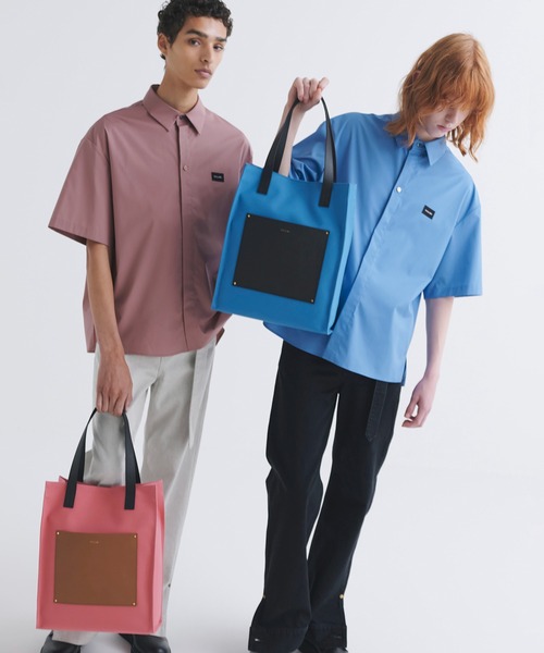 Broad Cloth Embroidery Patch Short Sleeve Shirt（シャツ